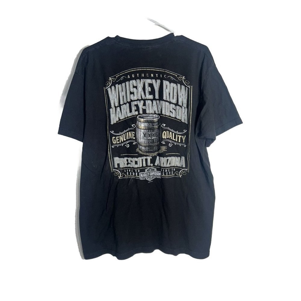 Harley Davidson Tee Shirt Men’s Whiskey Row Arizona XL Black T-Shirt Biker C1